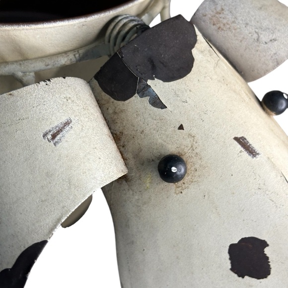 Rustic Garden Puppy Dog Planter Flower Pot Holder Coil Bobblehead & Tail - Tan - Picture 8 of 11